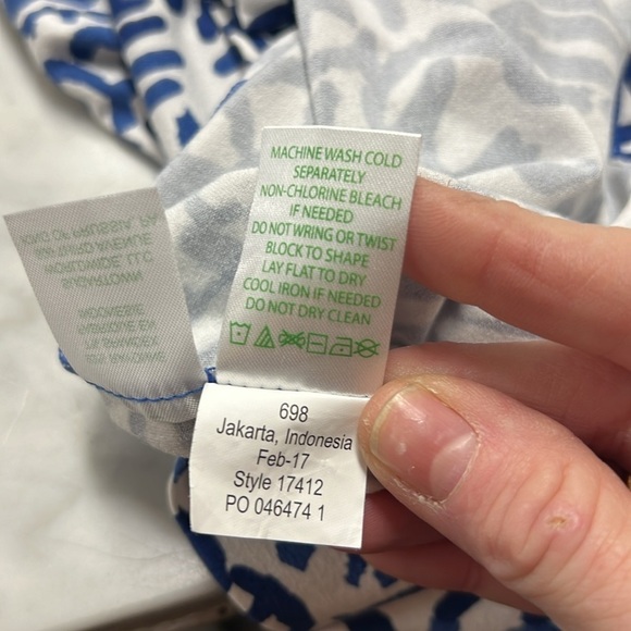 Lilly Pulitzer Sophie Dress in Indigo Homeslice Print size Large Navy White UP50 - Picture 11 of 11